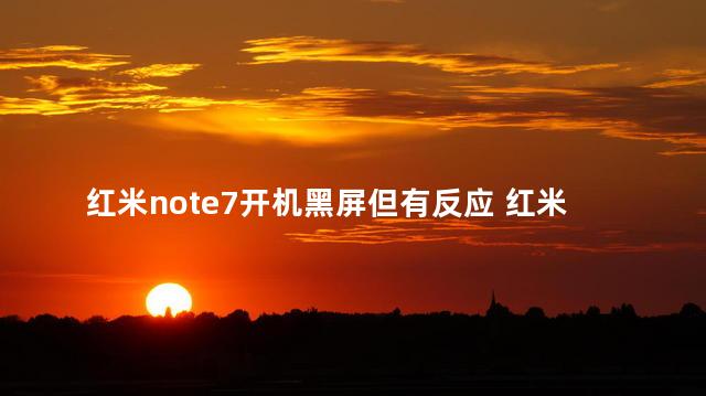 红米note7开机黑屏但有反应 红米note7可以扩展内存吗
